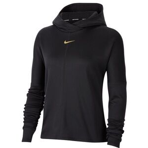 Nike Icon Clash Long Sleeve Women’s Running Top – Black/Metallic Gold